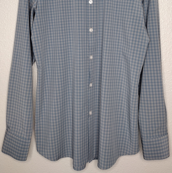 Mizzen+Main Leeward Men's Trim Fit Windowpane Long Sleeve Button Down Shirt Sz M - Picture 4 of 12